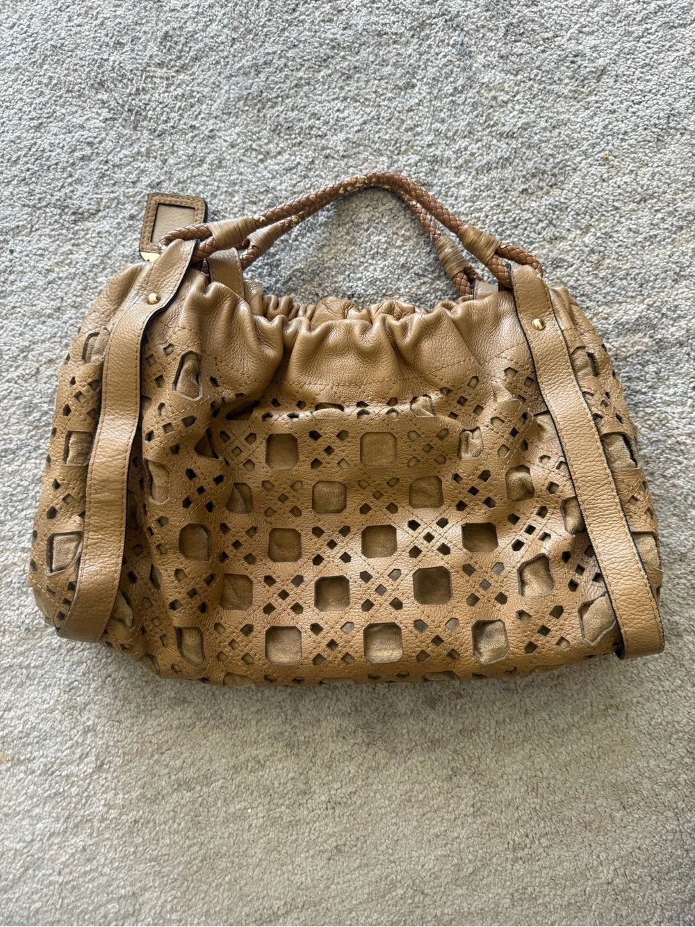 Prada tan leather
